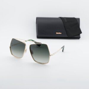 Max Mara MM0102 32P Butterfly Sunglasses - Gold/Green Gradient